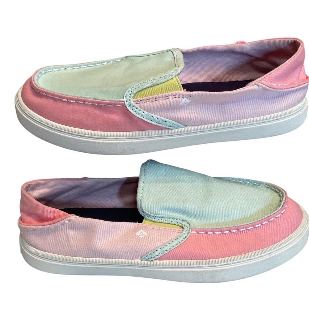 Sperry Top Sider Saltie Jr. Washable Canvas Colorway Pastel Slip On Girls 4M